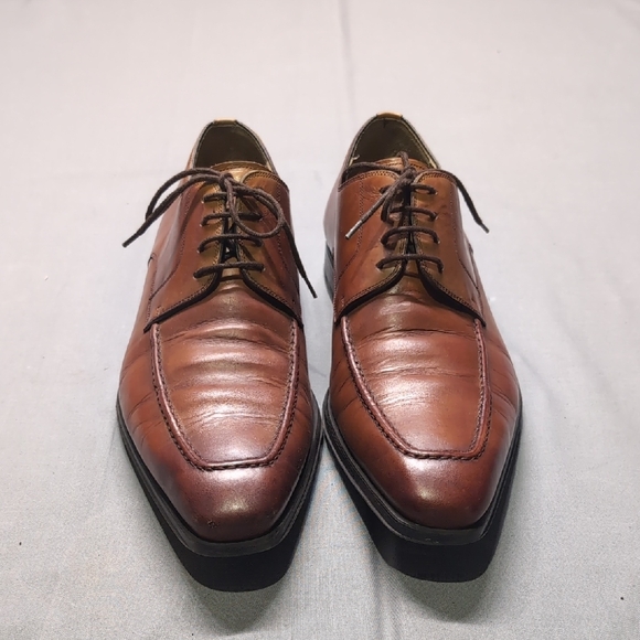 Magnanni Mens Brown Leather Oxfords Sleek Silhouette Square  display picture 2